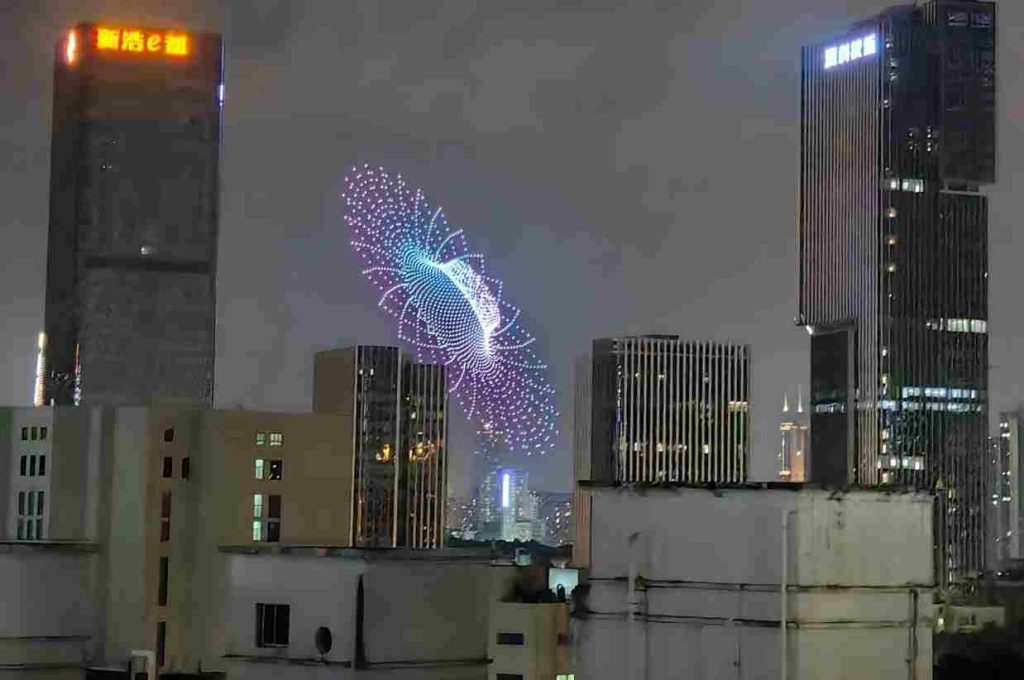 drone show-an array of stars